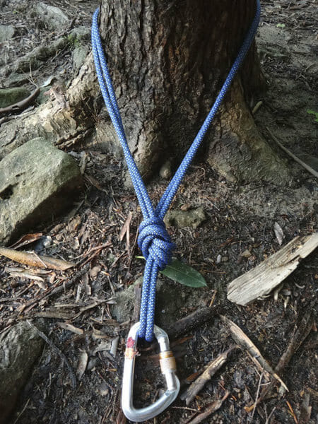 Lead climbing top store anchor