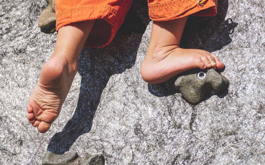 bouldering foot placement
